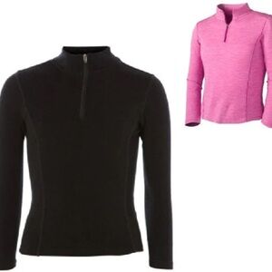 SmartWool Kid's Midweight Underwear Zip-T in Black NWT Size Medium